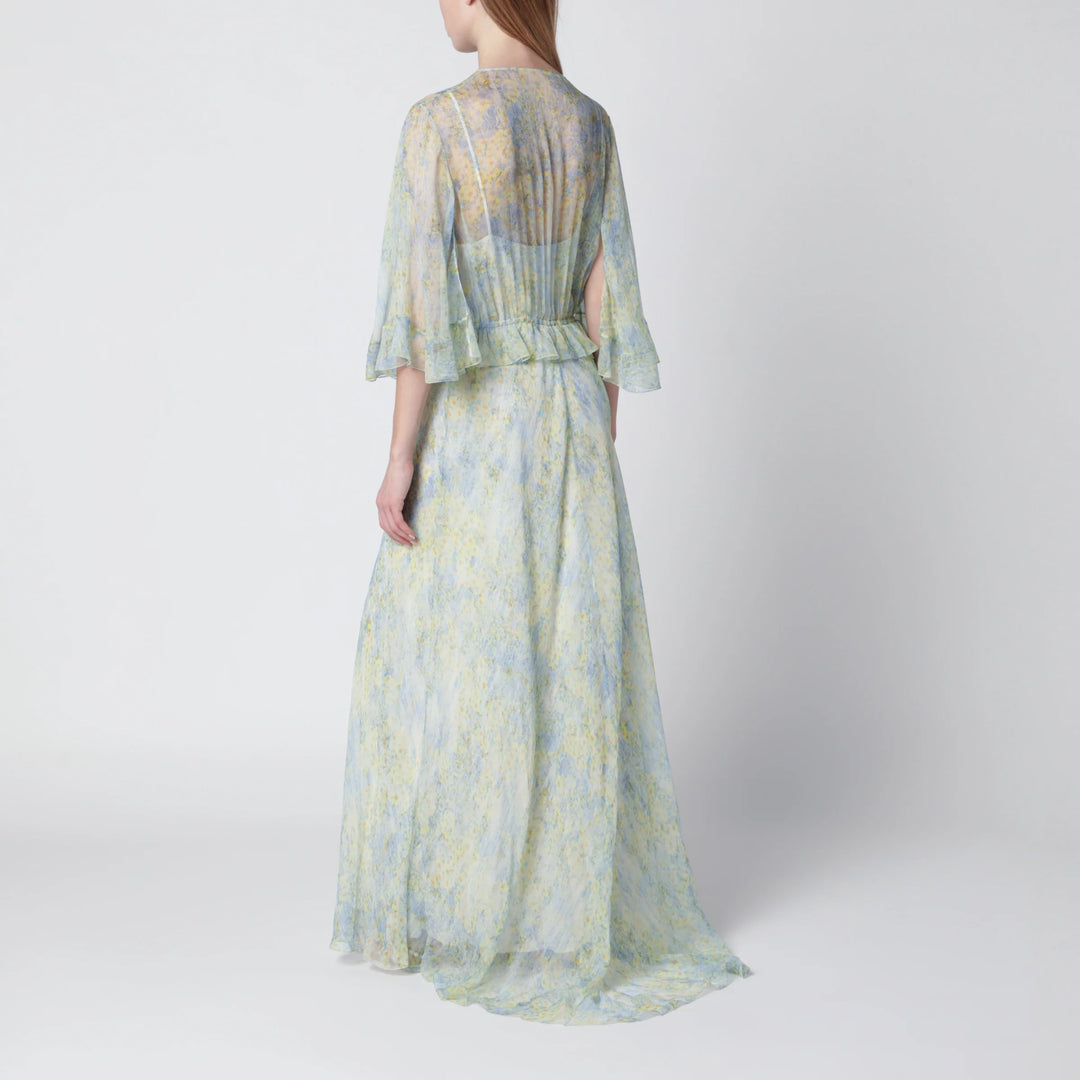 Long dress with floral pattern