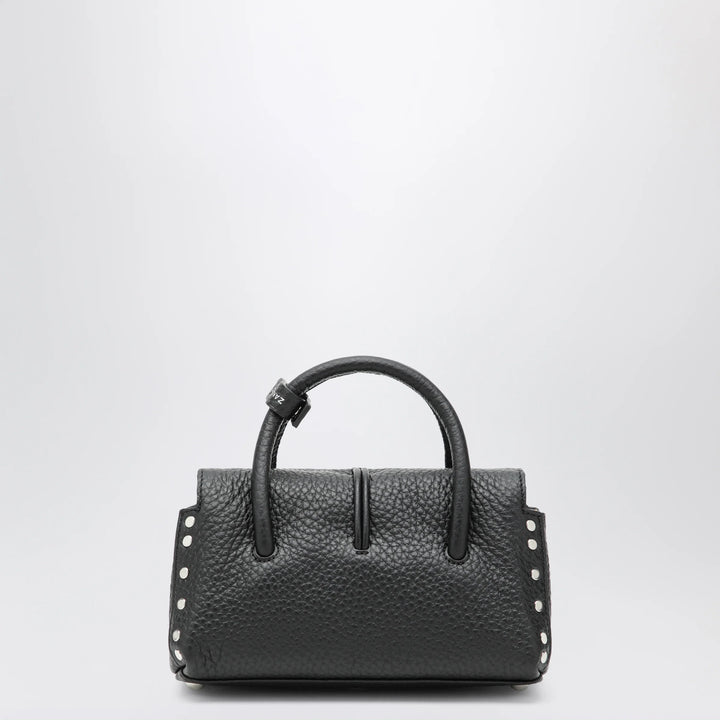 Zanellato - Dotta Baby black grained leather bag