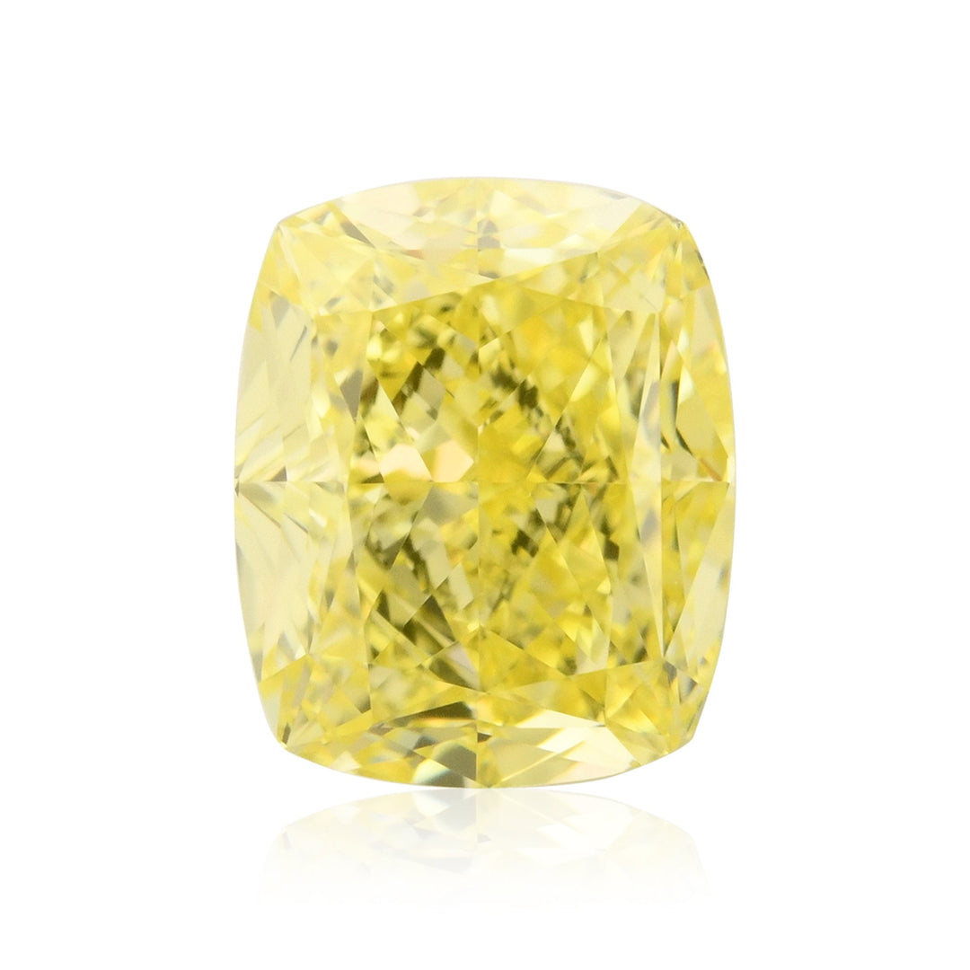1.01 Carat Fancy Intense Yellow Cushion Diamond VVS2 GIA