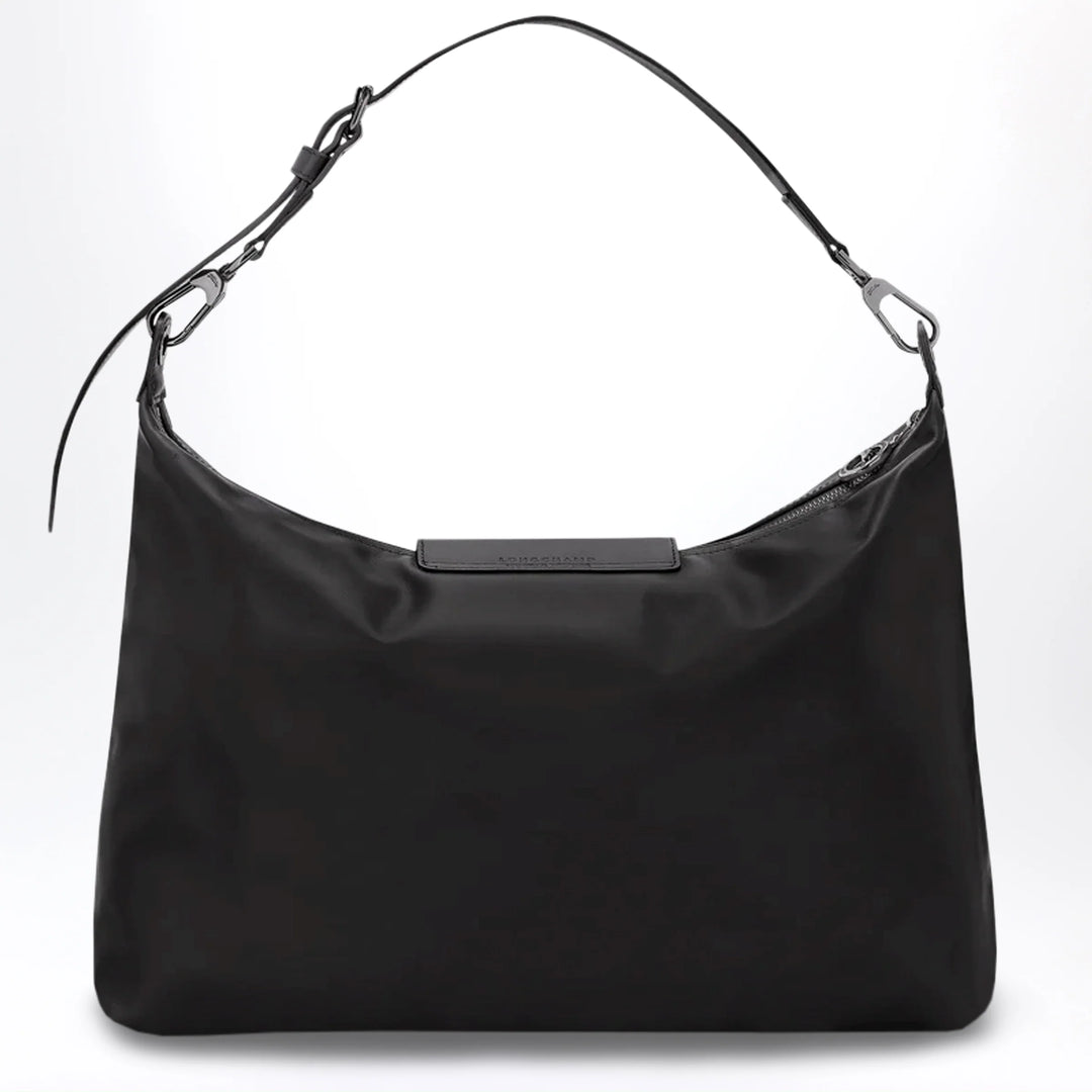 Longchamp - Black XL Le Pliage Xtra leather hobo bag
