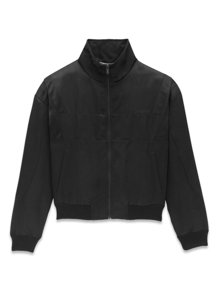 Saint Laurent Coats Black Satin