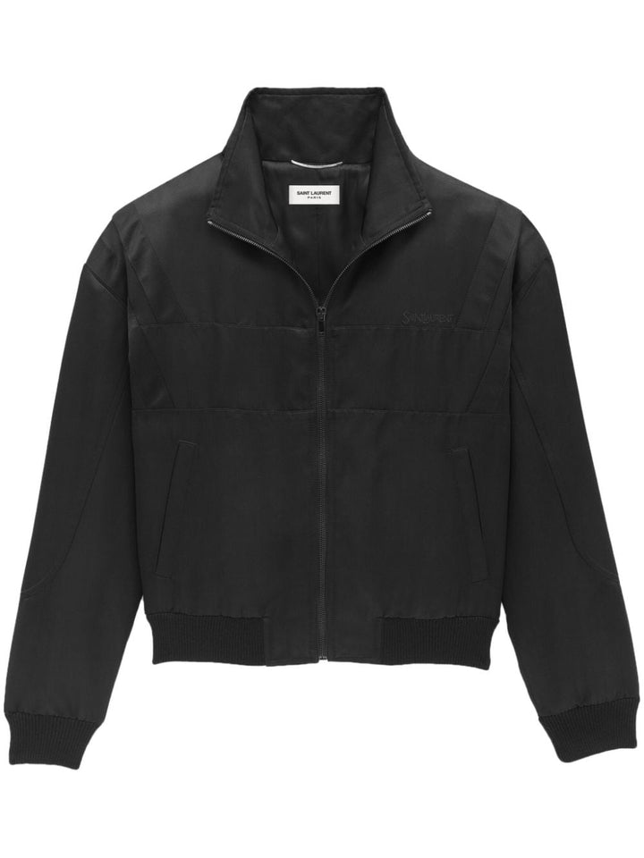Saint Laurent Coats Black Satin