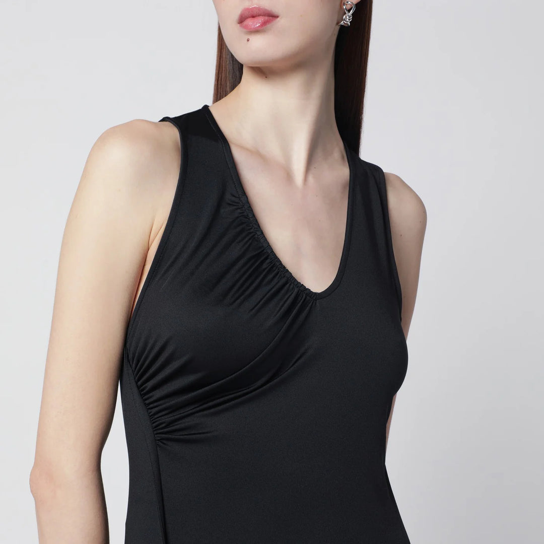 Victoria Beckham - Long black jersey dress with slit