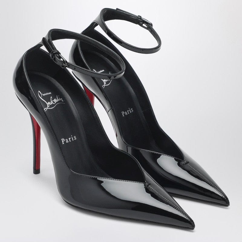 Shoes Christian Louboutin - Black patent leather Erozee pumps with ankle strap - 37 IT Brand