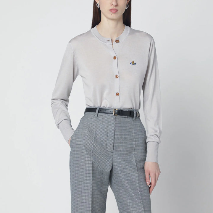 Vivienne Westwood - Light grey wool and silk cardigan
