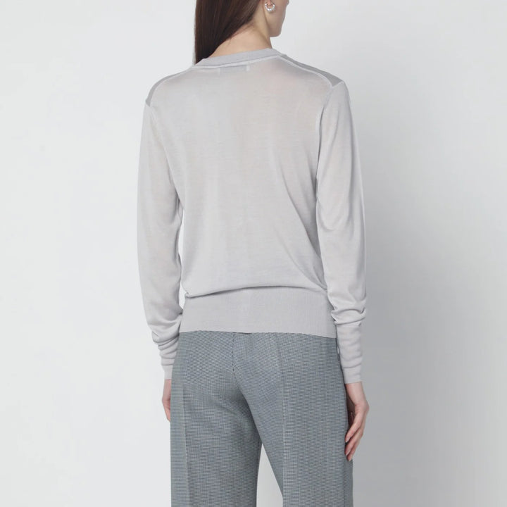 Vivienne Westwood - Light grey wool and silk cardigan