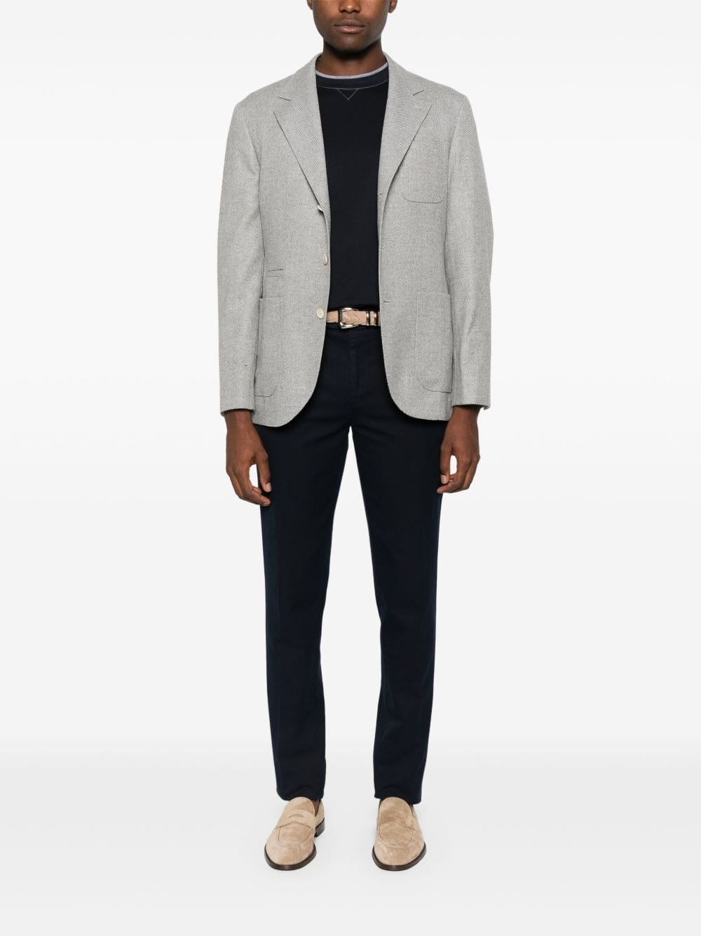 Topwear Brunello Cucinelli T-shirts and Polos Blue Brand