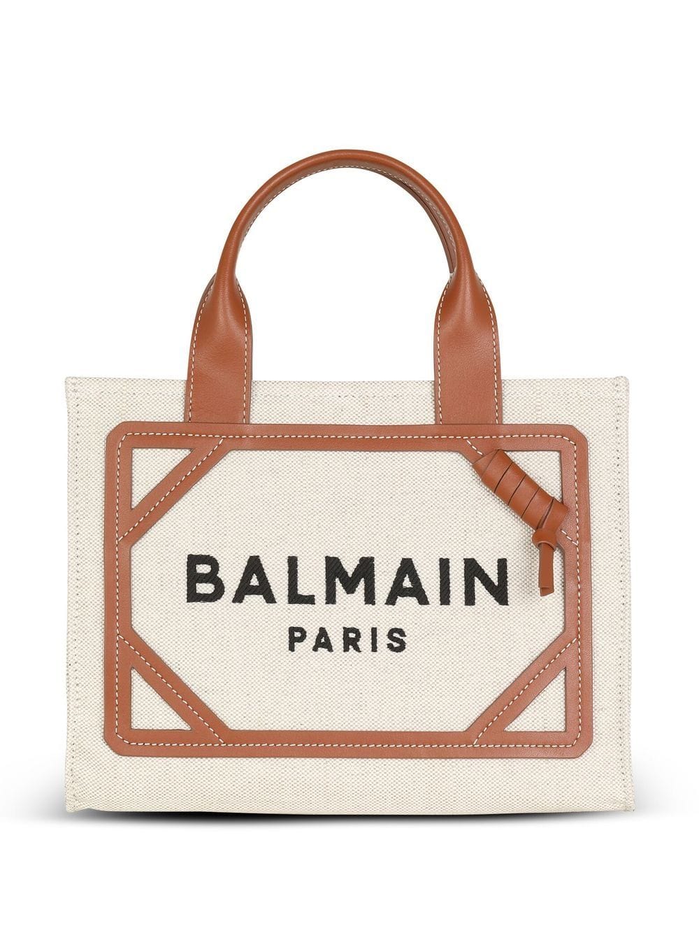 Shopper UNI Balmain Bag Leather Brown Brand