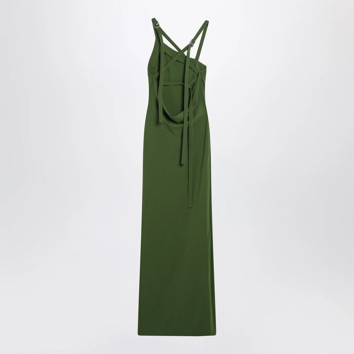 The Attico - Long green dress with slit
