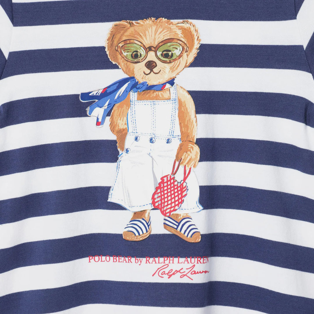 Polo Ralph Lauren - Polo Bear striped dress navy blue/white