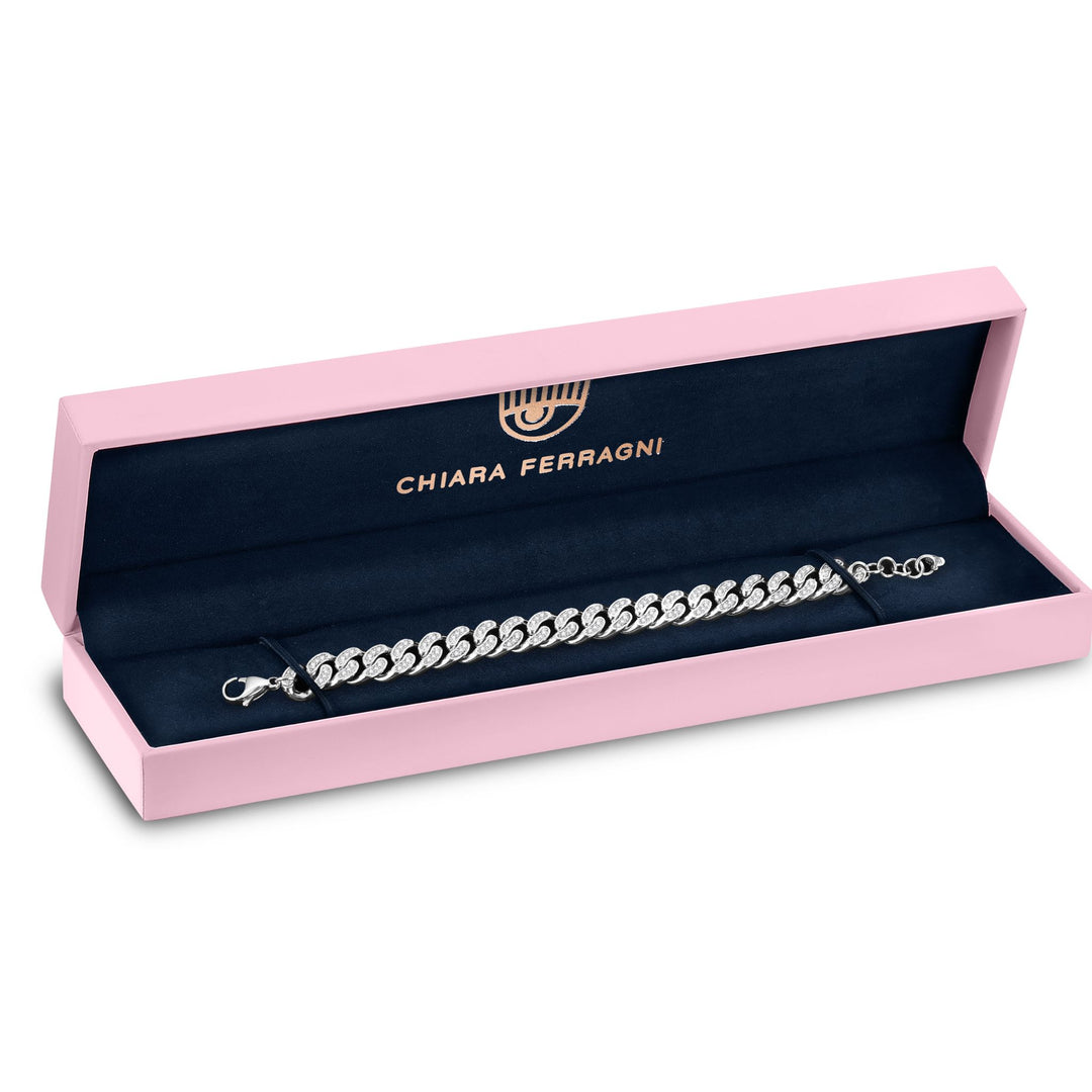 Chiara Ferragni Chain Collection White Stone Bracelet