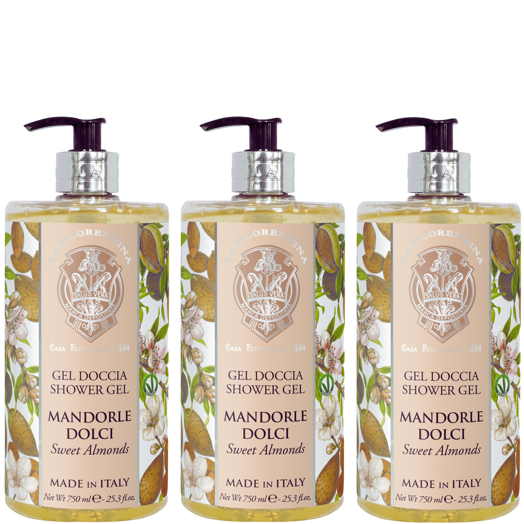 La Florentina Sweet Almond Shower Gel 750ml Set of 3pcs
