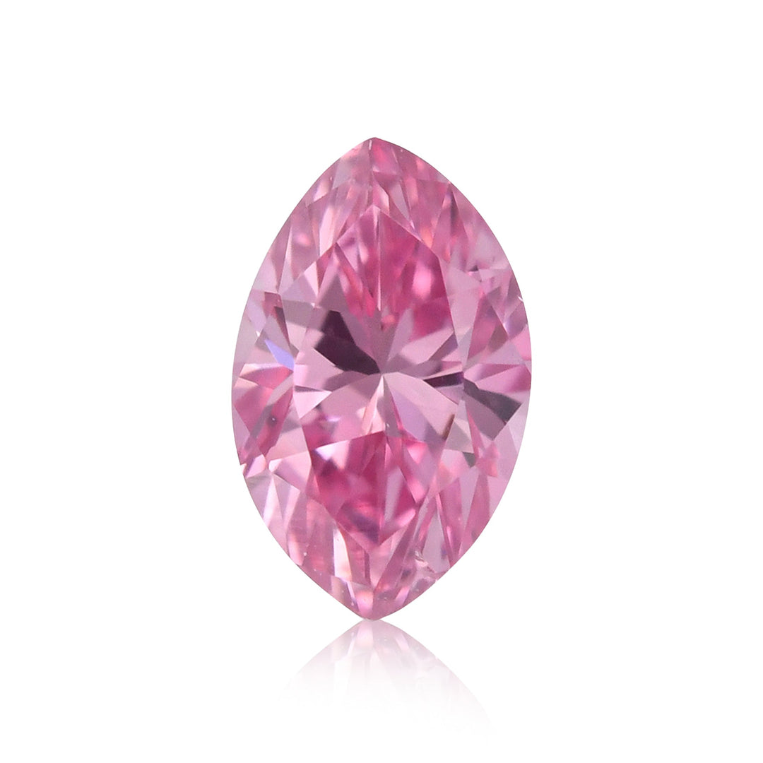 0.12 Carat Fancy Vivid Purple Pink Marquise Diamond (SI1) GIA