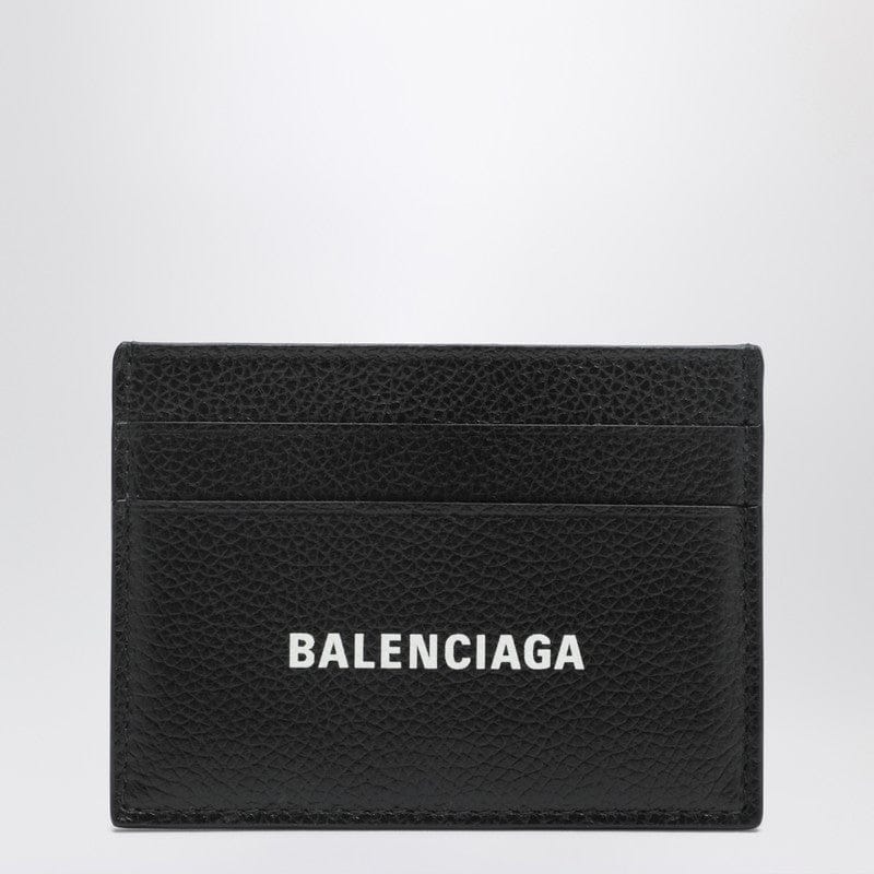 Wallets & Money Clips Balenciaga - Cash black card holder in grained leather - One size Brand