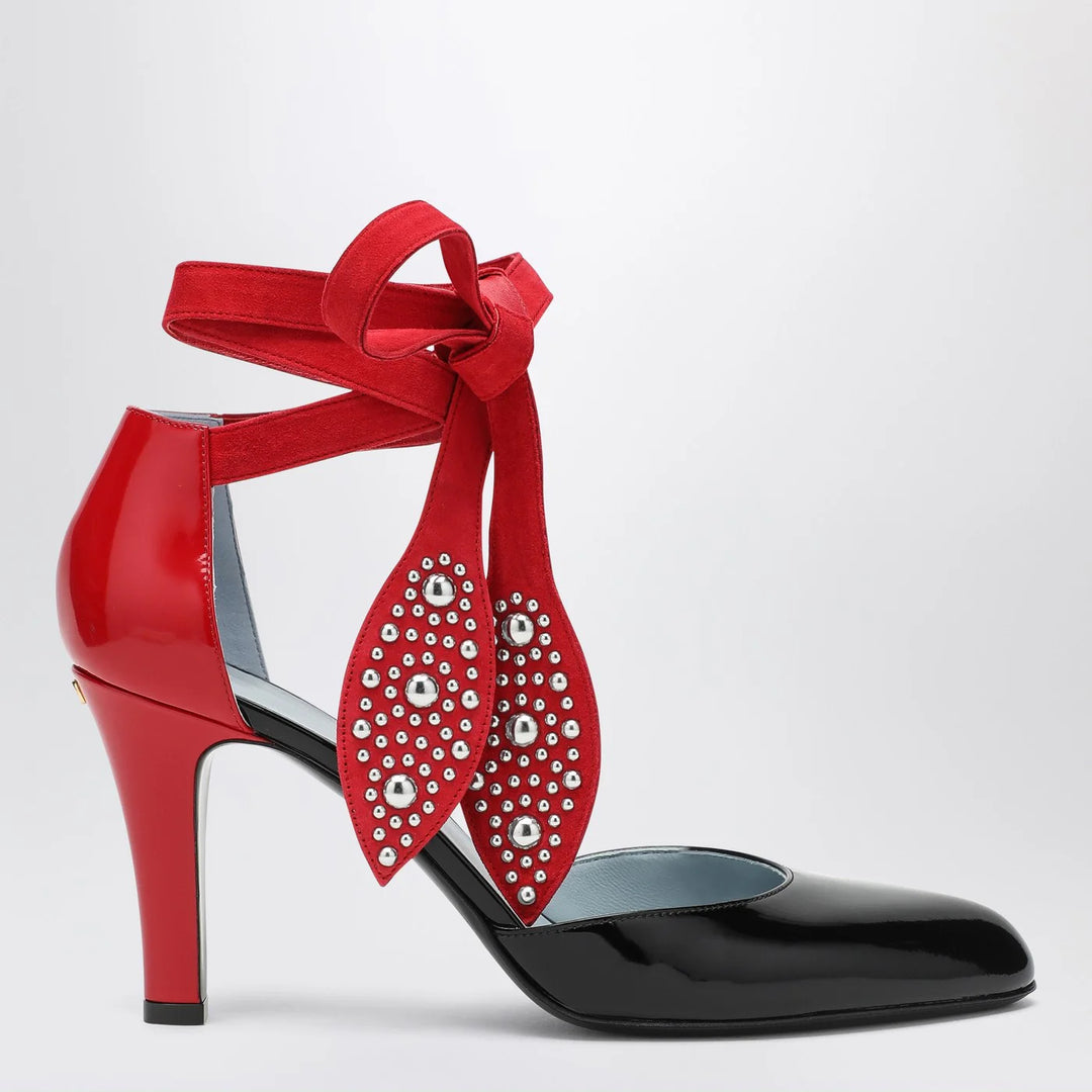 Valentino Garavani - Black and red Foliefoliage décolleté