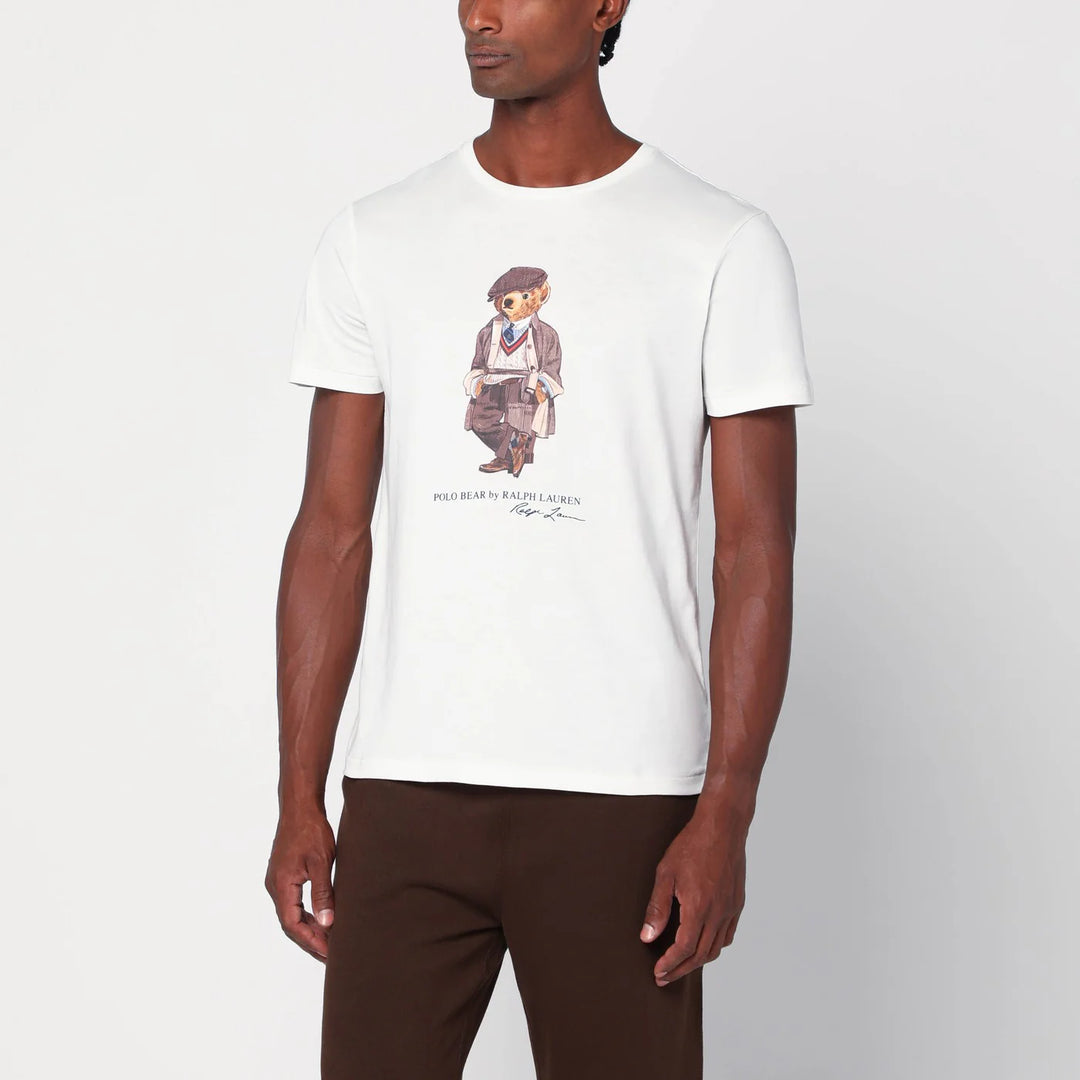 Polo Ralph Lauren - White Polo Bear T-shirt Custom Slim-Fit