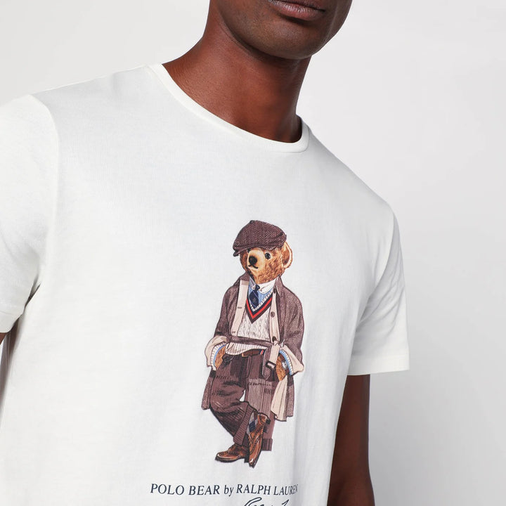 Polo Ralph Lauren - White Polo Bear T-shirt Custom Slim-Fit