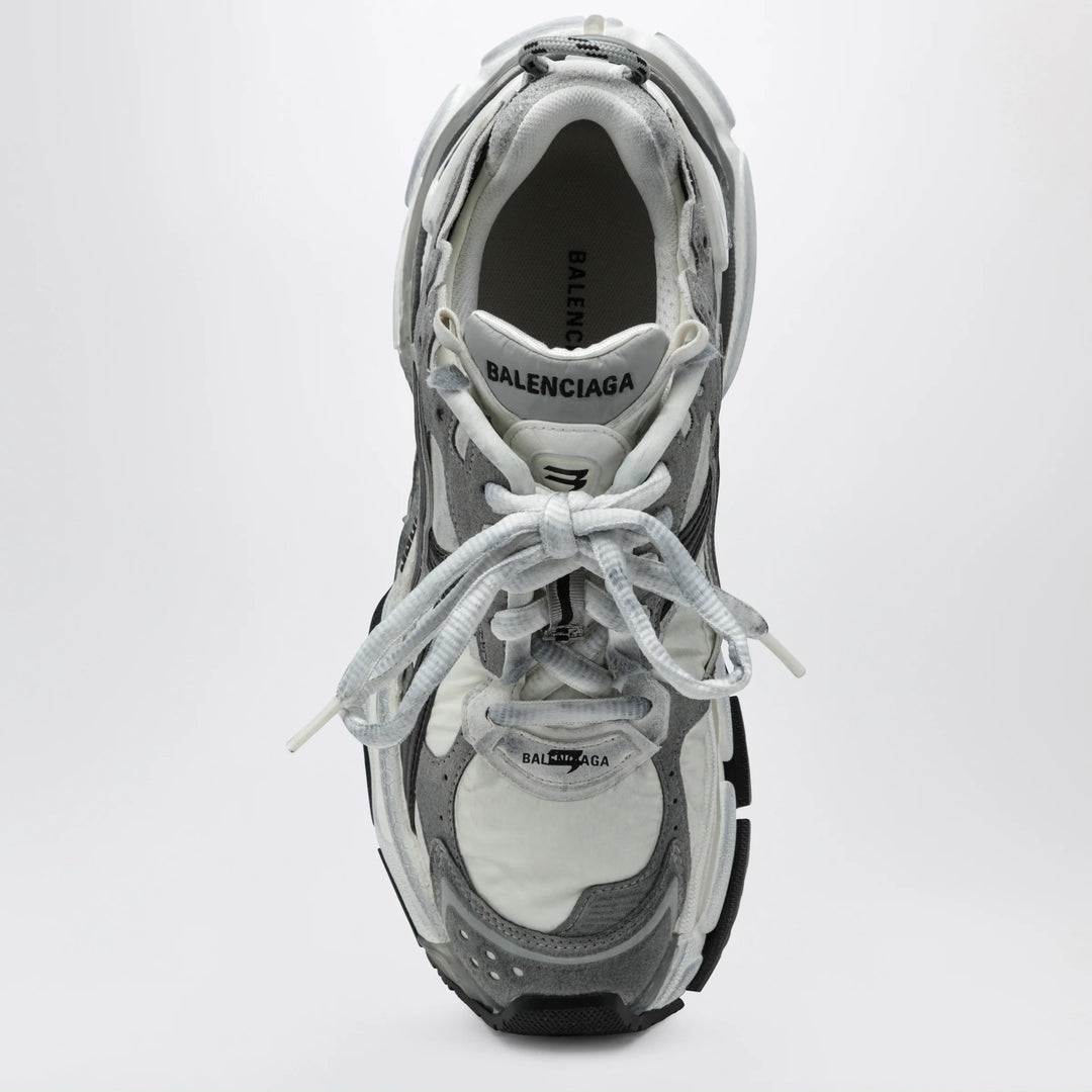 Balenciaga - Grey/white/black Runner sneakers in nylon
