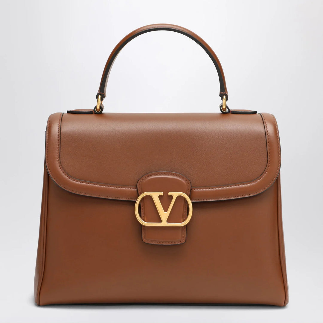 Valentino Garavani - Large shoulder bag 9TO5 tobacco