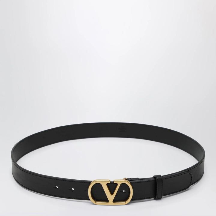 Valentino Garavani - VLogo Signature belt in smooth calf leather, black