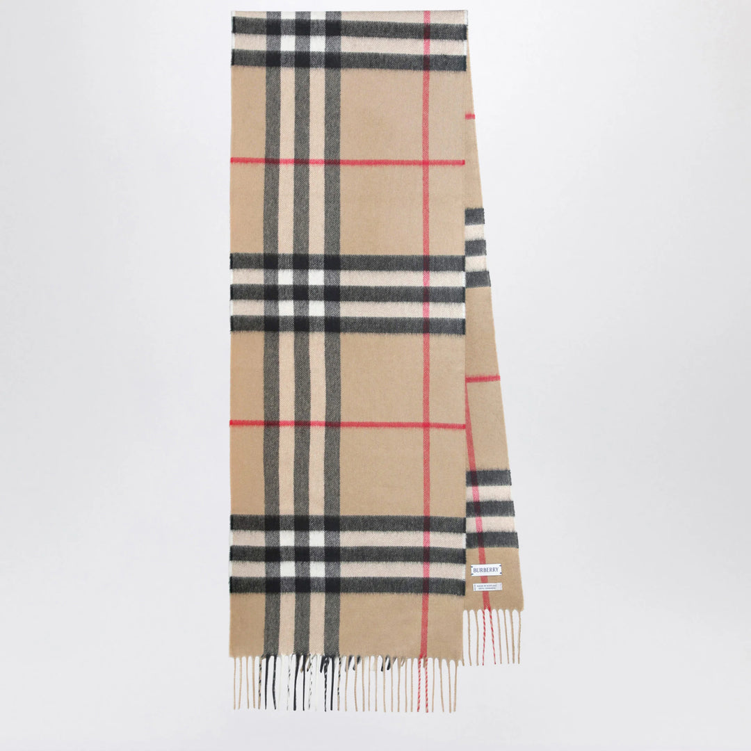 Burberry - Cashmere scarf with Check motif