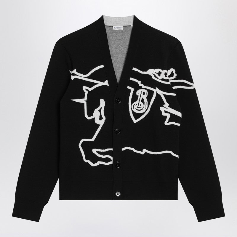 Burberry Black/white chalk cardigan with EKD