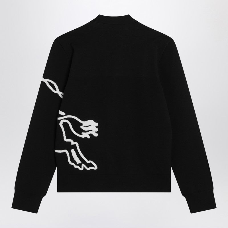 Burberry Black/white chalk cardigan with EKD