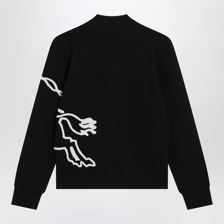 Burberry Black/white chalk cardigan with EKD