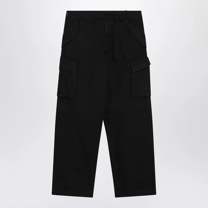 Burberry - Black cotton cargo trousers