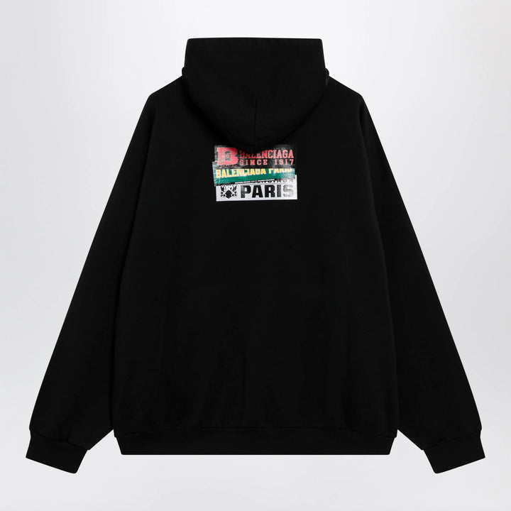 Balenciaga - Black hoodie with logo print