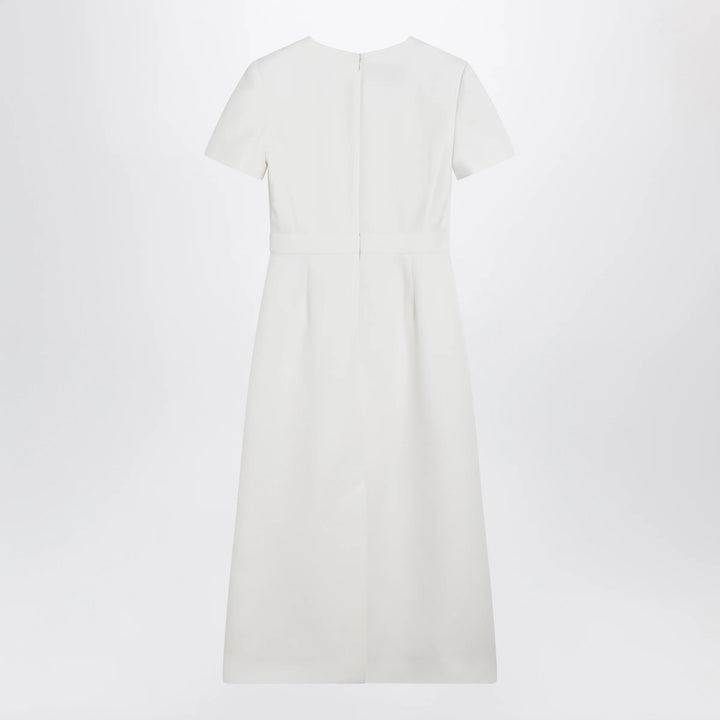 Valentino - Embroidered crepe evening dress in ivory