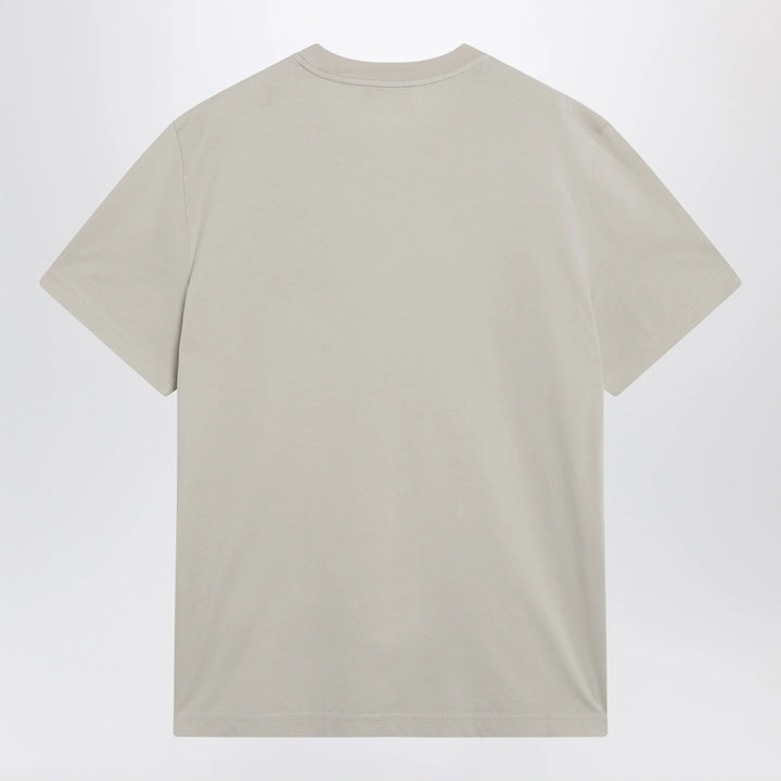 Moncler - Light beige crewneck T-shirt with logo