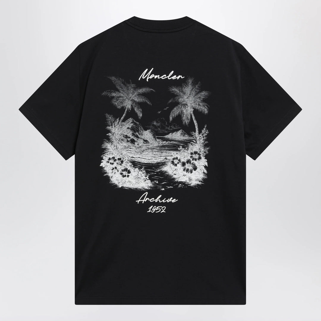 Moncler - Navy blue T-shirt with logo print