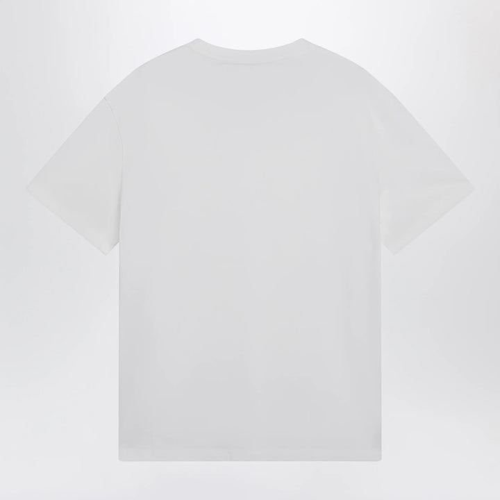 Valentino - White cotton T-shirt with VGold