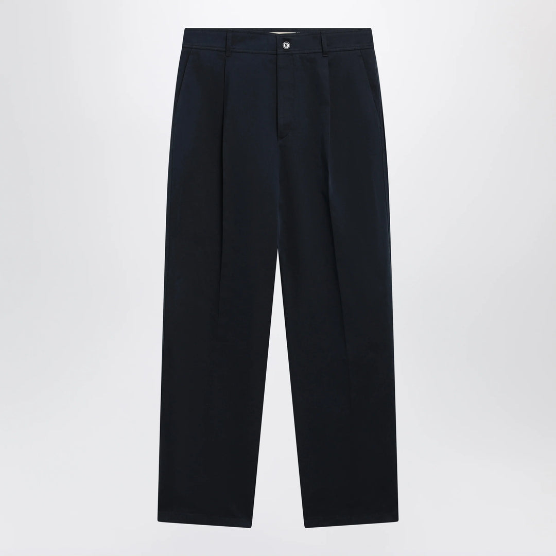 Valentino - Navy blue cotton trousers