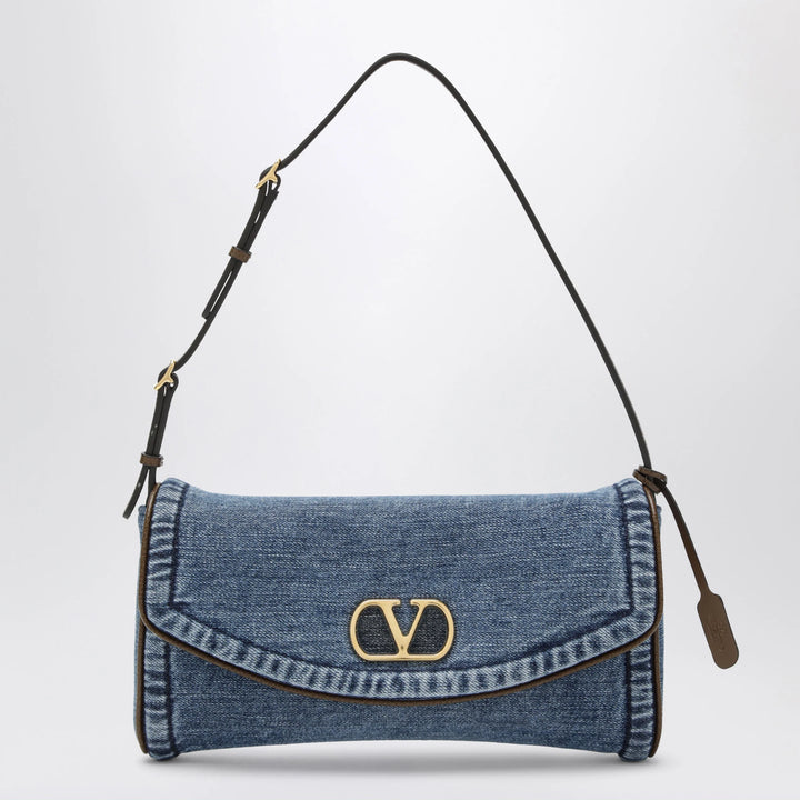 Valentino Garavani - Small DeVain denim shoulder bag