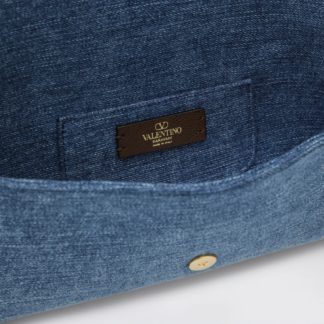 Valentino Garavani - Small DeVain denim shoulder bag