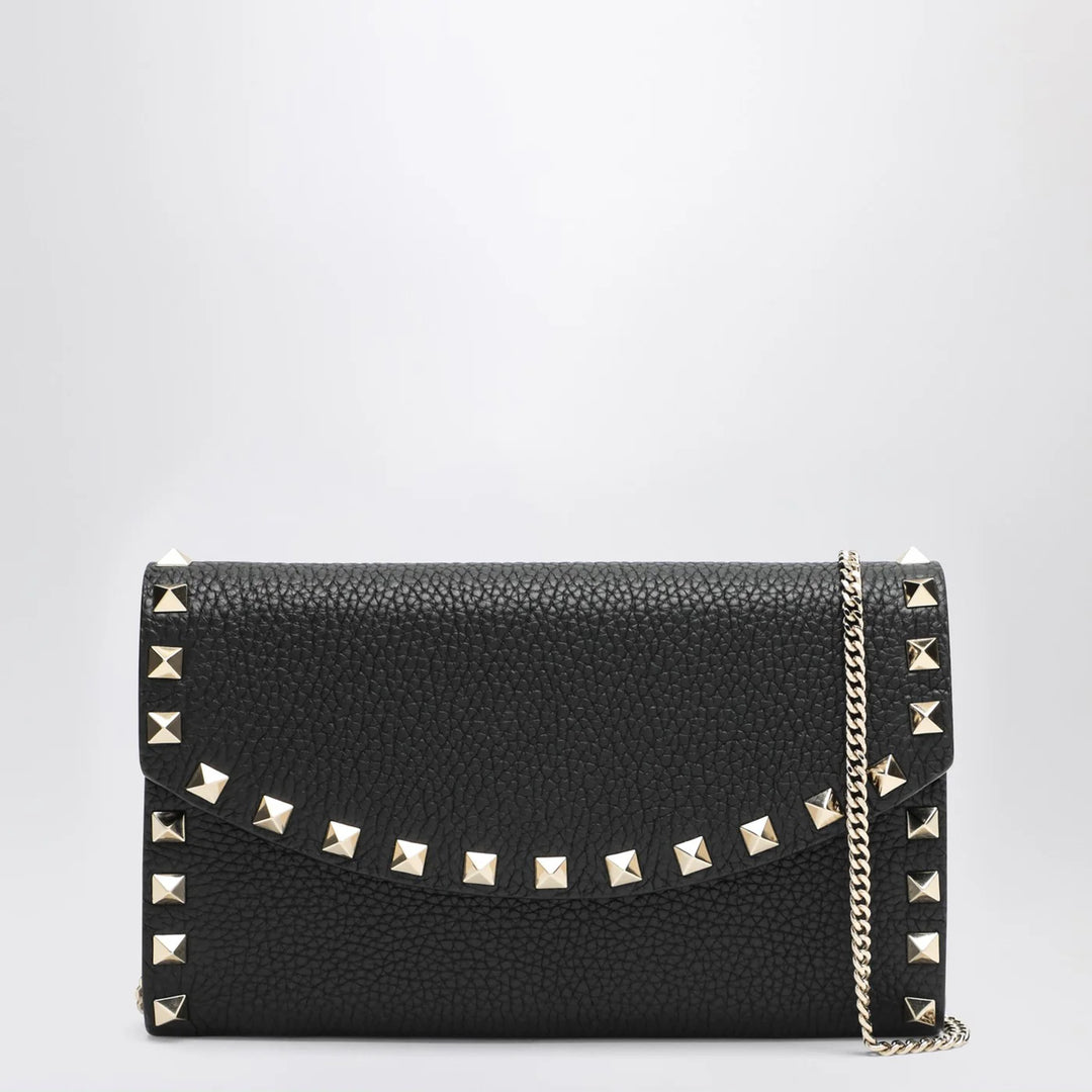 Valentino Garavani - Black Rockstud crossbody wallet