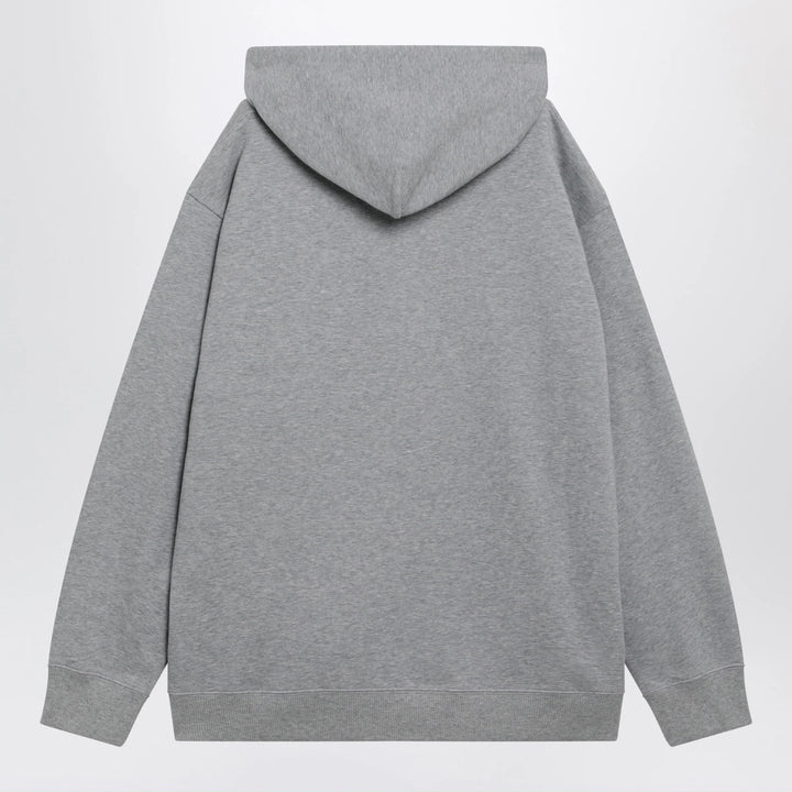 Valentino - Mélange gray hoodie with Vlogo embroidery