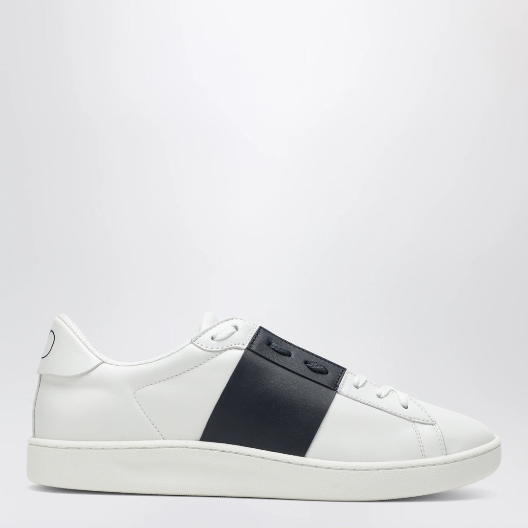 Valentino Garavani - Open Royco nappa leather sneakers in white/navy