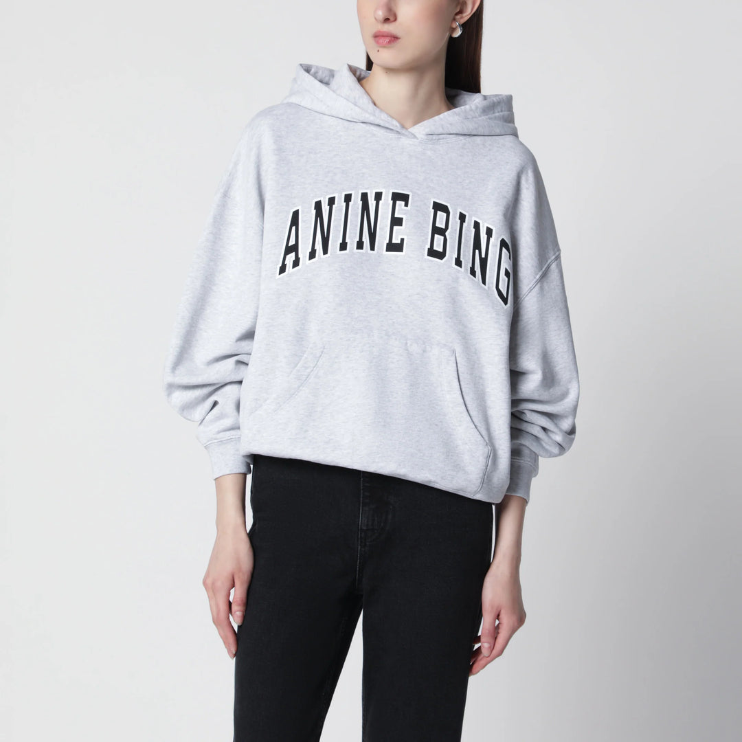 ANINE BING - Harvey New Classic oversized cotton hoodie in grey