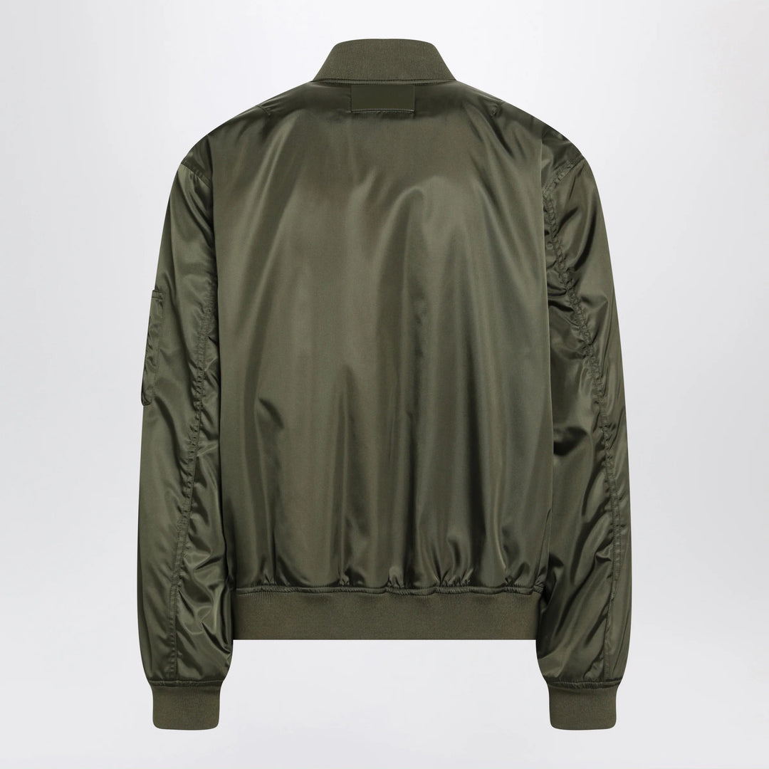 Balenciaga - Khaki green nylon zip-up jacket
