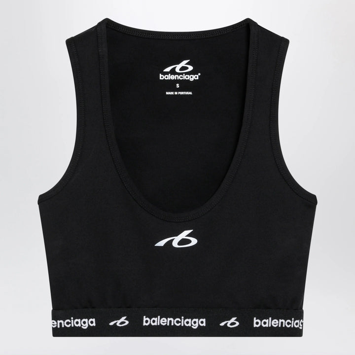 Balenciaga - Techwear bra top in black technical fabric