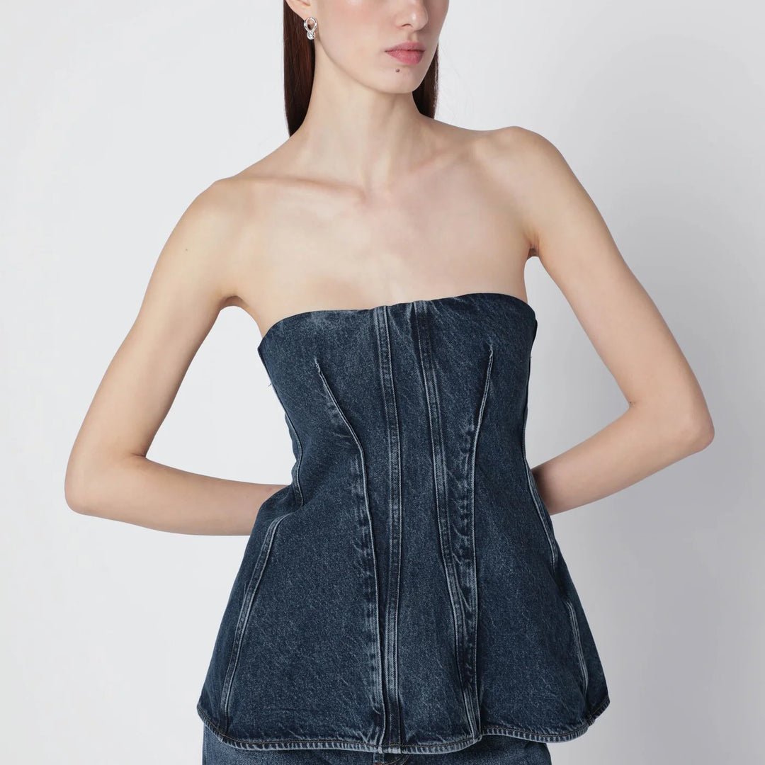 AGOLDE - Blue Lara denim corset