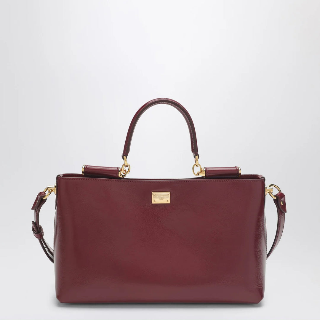 Dolce&amp;Gabbana - Vittoria handbag in dark red leather