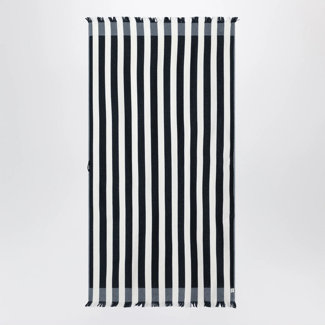 Tekla - Navy blue/white striped beach towel