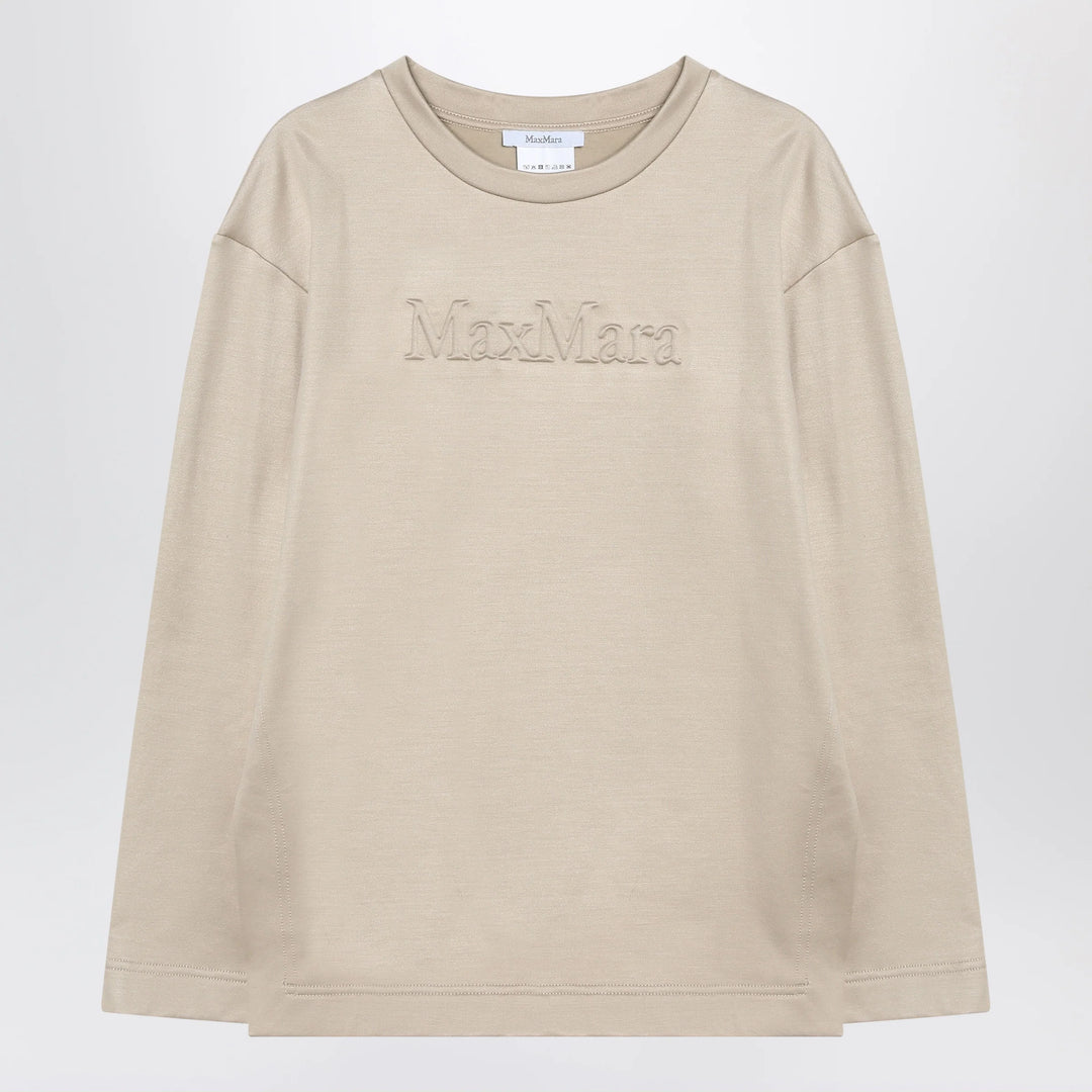 Max Mara - Beige sweatshirt in silk blend
