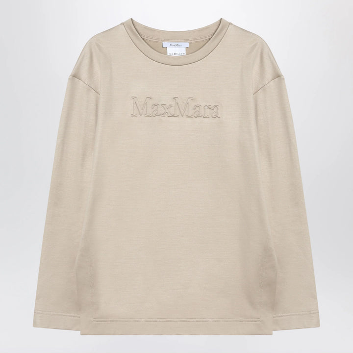 Max Mara - Beige sweatshirt in silk blend