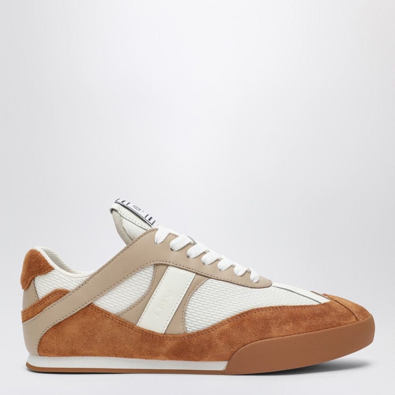 Shoes Chloé - Chloe Kick brown and white sneakers in mesh and leather - 40 IT Brand