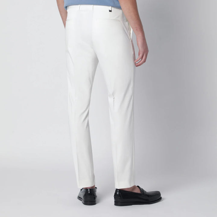 PT Torino - White slim-fit cotton-blend trousers